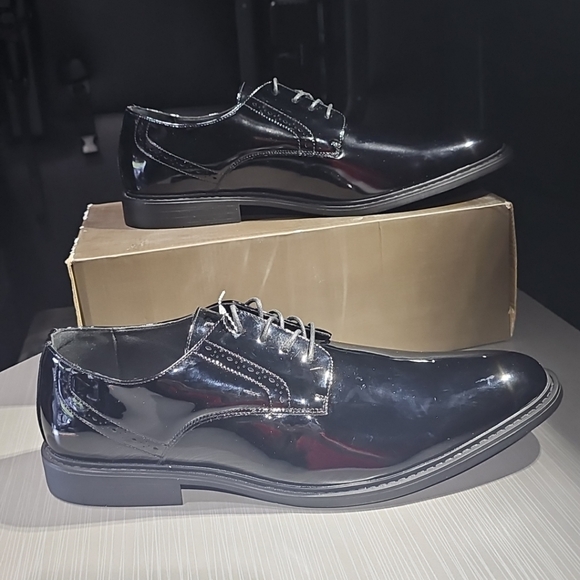 Mofri Siebenny 22KB25-3 Men\'s Black Shiney Tuxedo‎ Dress Shoes Size 15 NEW main image 5